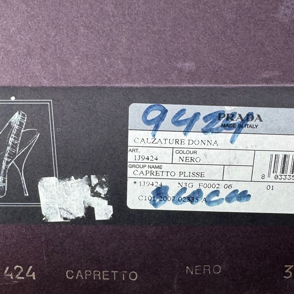 Prada Calzature Donna Slingbacks 36.5 Black - Picture 6 of 6